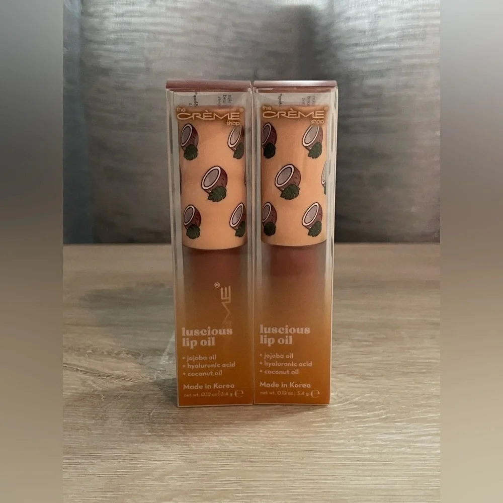 Crème shop  Luscious Lip Oil Set Coconut Jelly  2 new in box